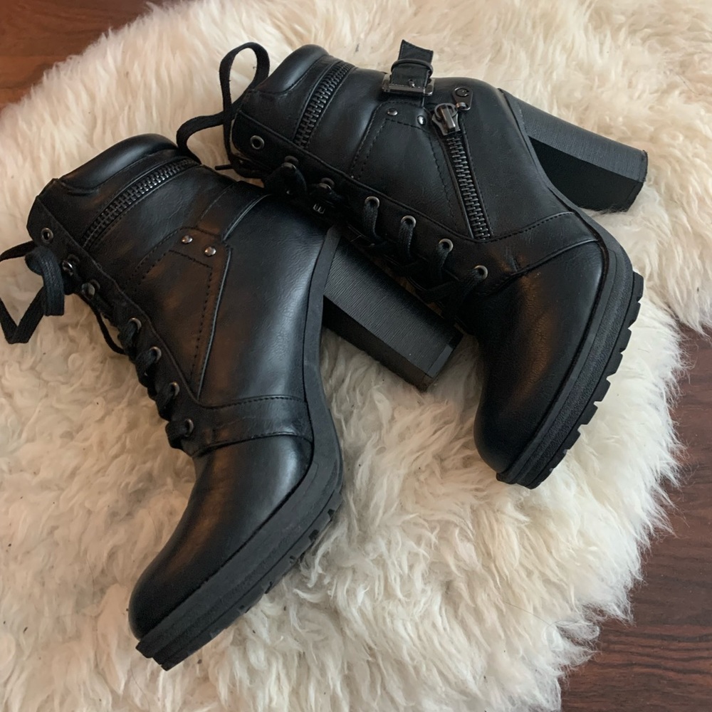 GUESS Heeled Combat Boots